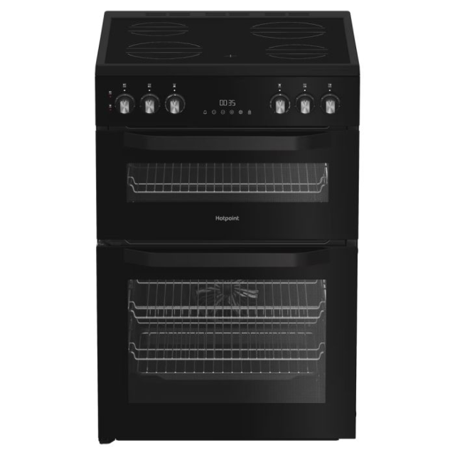 Hotpoint HDE6VDB1 Electric Double Cooker 60CM - 75L / 38L with Multiflow