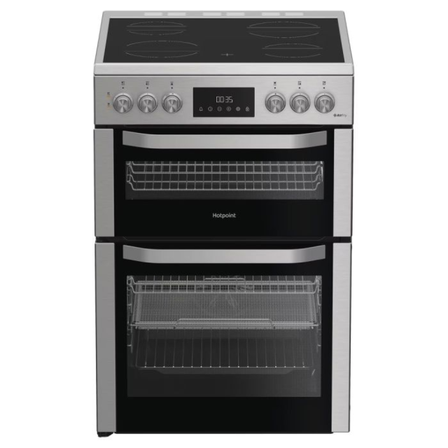 Hotpoint HDE6VDCAX Electric Double Cooker 60CM - 75L / 38L with Multiflow