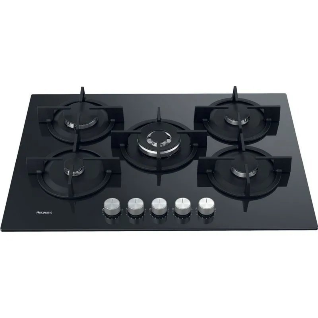 Hotpoint HGS72SBK 73cm Gas Hob - Black