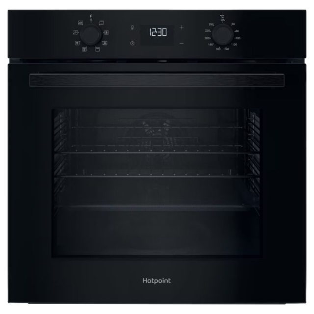 Hotpoint HO455CBUK Class 2 Single Fan Oven - Catalytic Liners - Multifunction 5 - 71L With 2 Dial, D