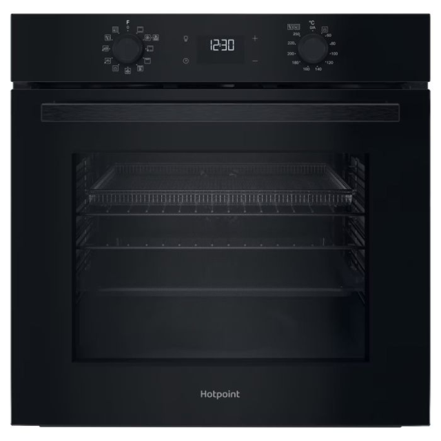 Hotpoint HO458CFBUK built in electric oven: black