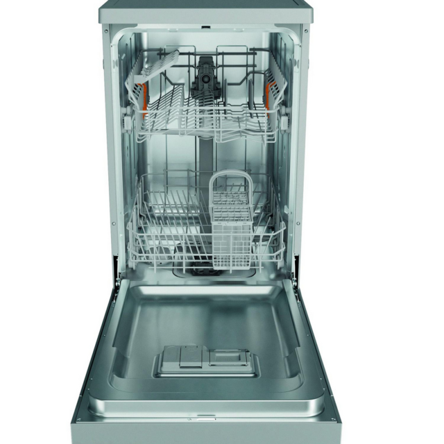 Hotpoint HP2FE10CS90SUK Slimline Dishwasher Silver 10 Set