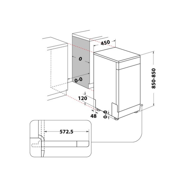 Hotpoint HP2FE10CS90WUK Slimline Dishwasher 10 Place Settings