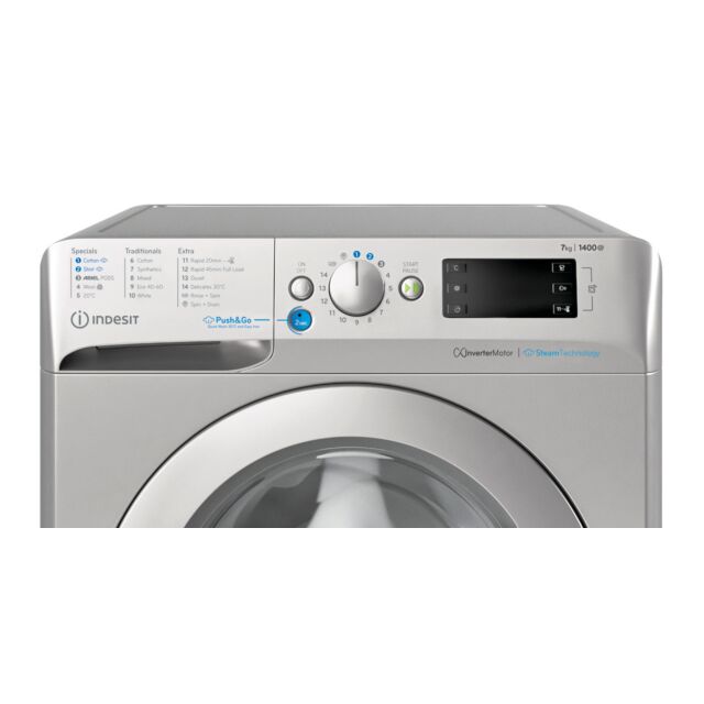 Indesit BWE71496XSVUK 7kg 1400 Spin Washing Machine - Silver