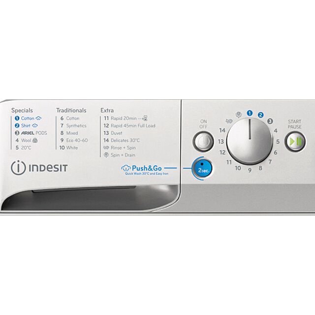 Indesit BWE71496XSVUK 7kg 1400 Spin Washing Machine - Silver
