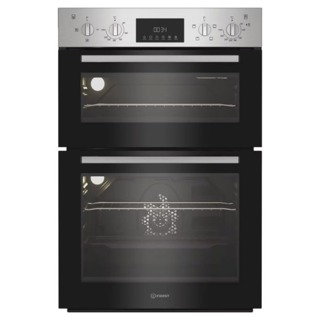Indesit DII10DIX Built In Electric Fan Oven 69L / 36L - Stainless Steel
