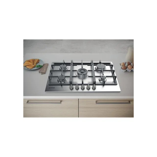Indesit THP751PIXI 73cm Gas Hob - Stainless Steel