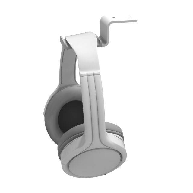 Kanto HHW Under Desk Headphone Hanger - White