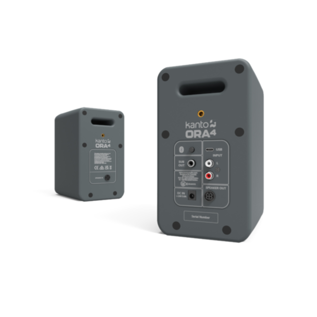 Kanto ORA4 140W Powered Referenece Desktop Speakers With Bluetooth Grey