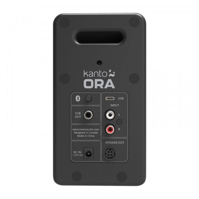 Kanto ORA Powered Reference Bluetooth  Desktop Speakers Black ORAMB