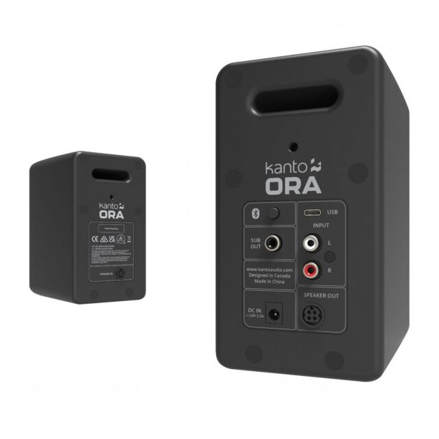 Kanto ORA Powered Reference Bluetooth  Desktop Speakers Black ORAMB