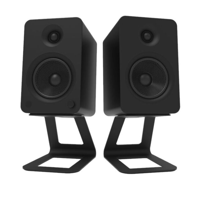 Kanto SE6 Large Elevated Desktop Speaker Stands in Black