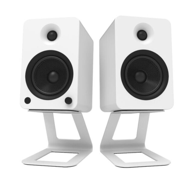 Kanto SE6 Large Elevated Desktop Speaker Stands in White