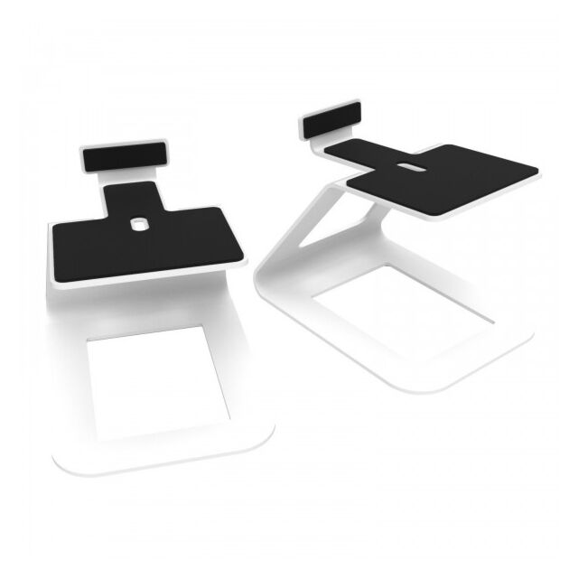 Kanto SE6 Large Elevated Desktop Speaker Stands in White