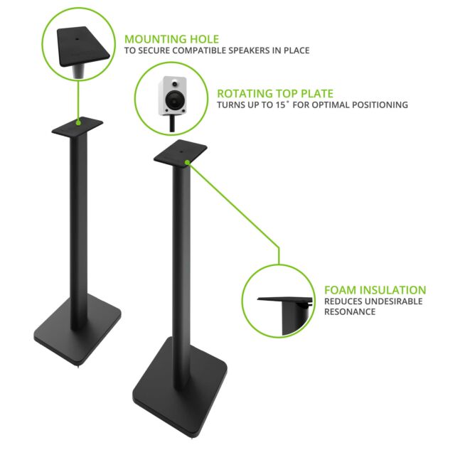 Kanto SP26 Speaker Stands in Balck