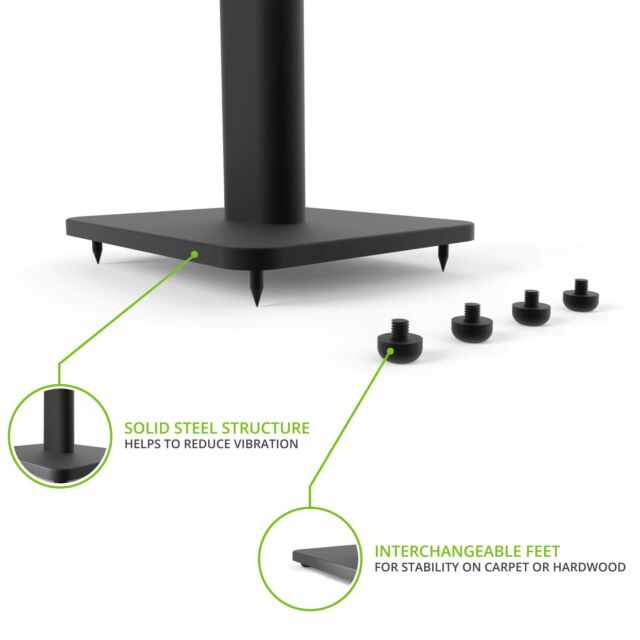 Kanto SP26 Speaker Stands in Balck