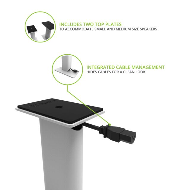 Kanto SP9 Desktop Speaker Stands 9 Inch in White