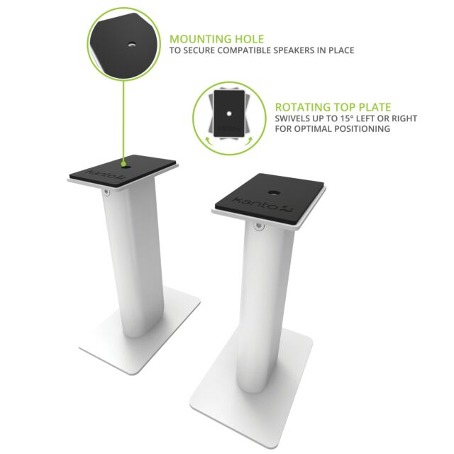 Kanto SP9 Desktop Speaker Stands 9 Inch in White