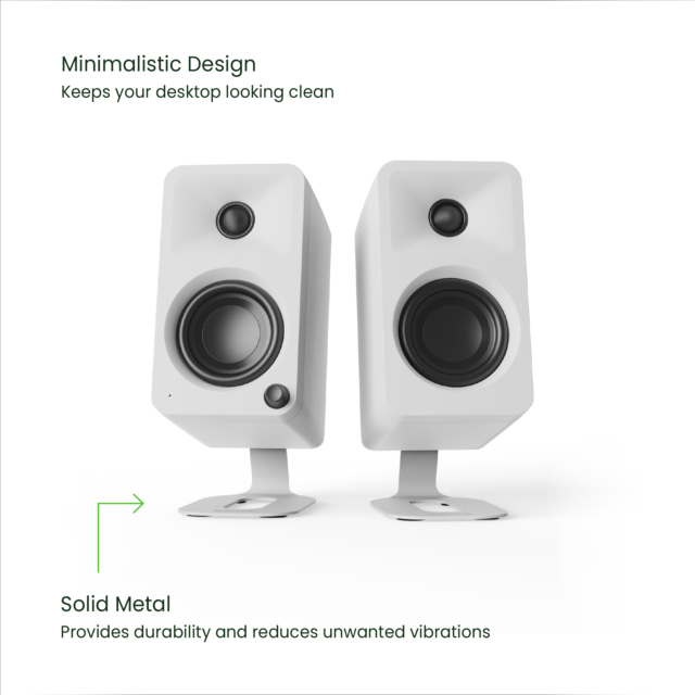 Kanto SU2W Kanto Su2 Rear-Mounted Desktop Stands White