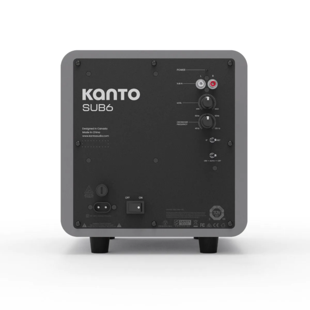 Kanto SUB6 Vinyl Subwoofer Matte Grey