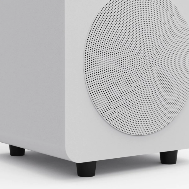 Kanto Sub6 Vinyl Subwoofer Matte White with White Grill