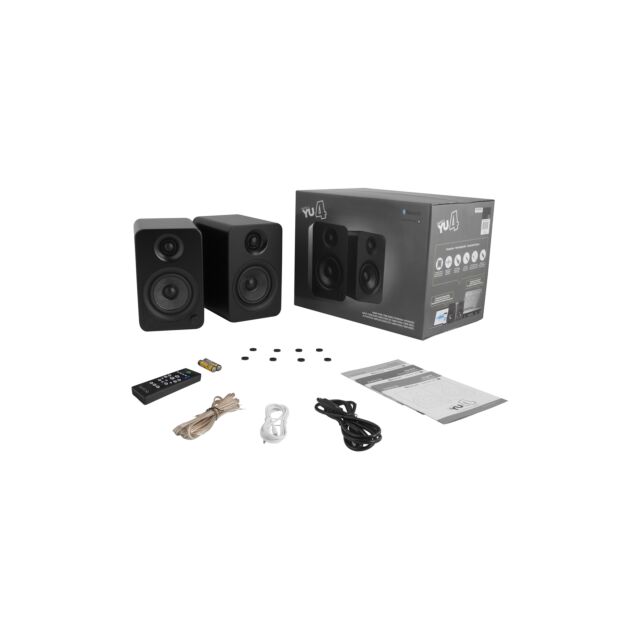 Kanto YU4 Powered Bookshelf Speakers with Bluetooth 4.0 in Matte Black