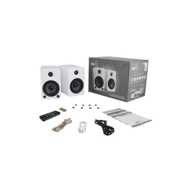 Kanto YU4 Powered Bookshelf Speakers with Bluetooth 4.0 in Walnut