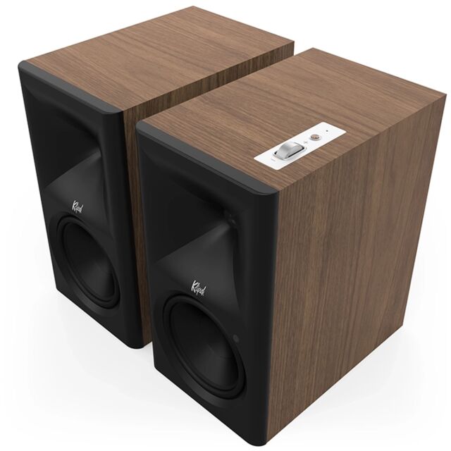 Klipsch THE NINES Mark 2 Dolby Atmos 8 Inch Powered Speakers Pair Walnut