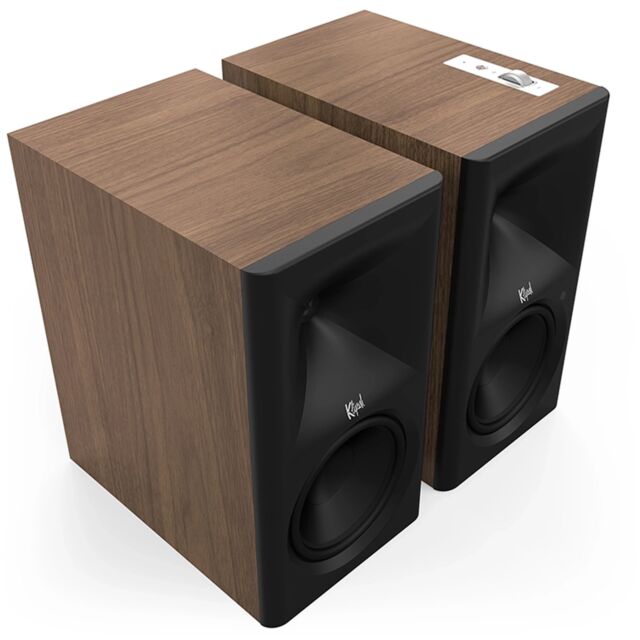 Klipsch THE NINES Mark 2 Dolby Atmos 8 Inch Powered Speakers Pair Walnut