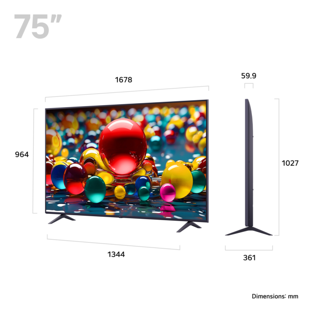 LG 75UA74006LB.AEK 75inch Ultra HD Smart TV