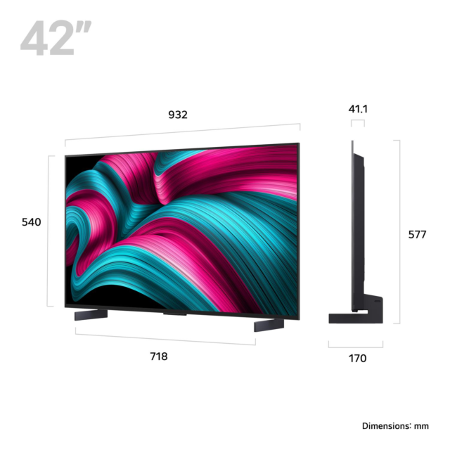 LG OLED42C55LA.AEK 42inch 4K Ultra HD OLED evo AI C5 Smart TV
