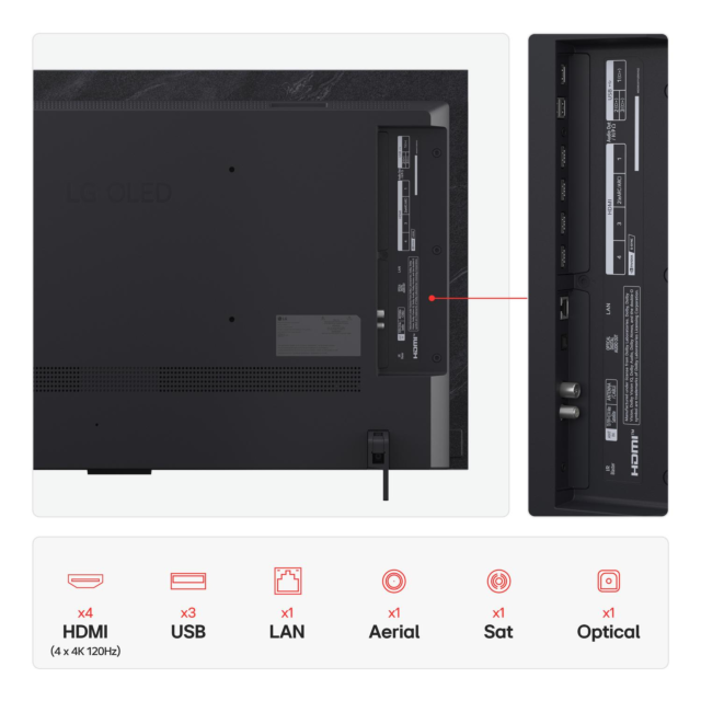 LG OLED42C55LA.AEK 42inch 4K Ultra HD OLED evo AI C5 Smart TV