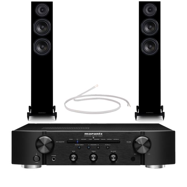 Marantz PM6007BK Integrated Amplifier With Diamond 12.3 Floorstanding Speakers Pair Package