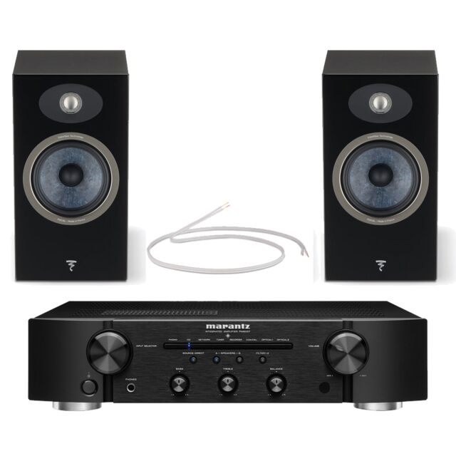 Marantz PM6007 Integrated Amplifer With Theva N1 Bookshelf Speakers Pair Bundle Black