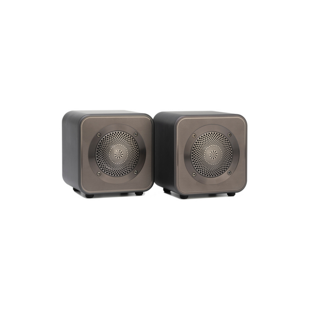 Mitchell Acoustics UStream Go Pair Portable active stereo wireless Speakers - Gun Metal Grey