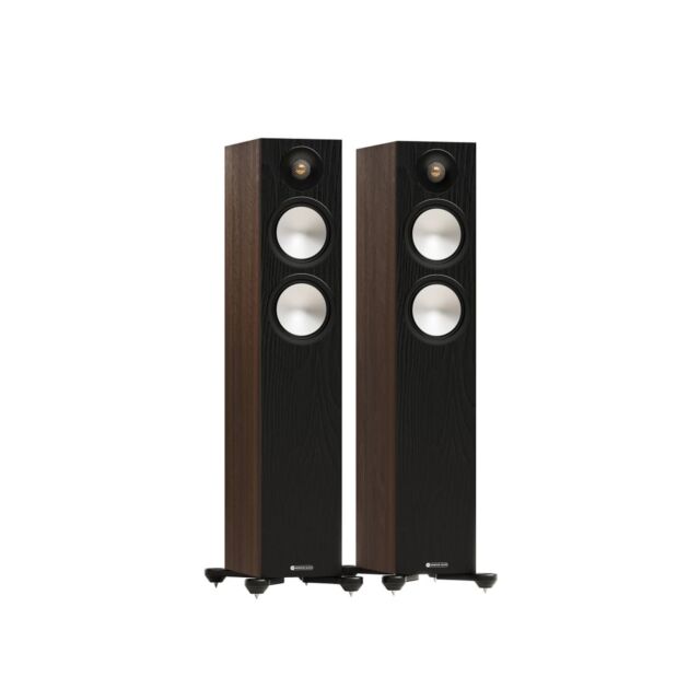 Monitor Audio 7G Bronze 300 Floorstanding Speakers Walnut Pair