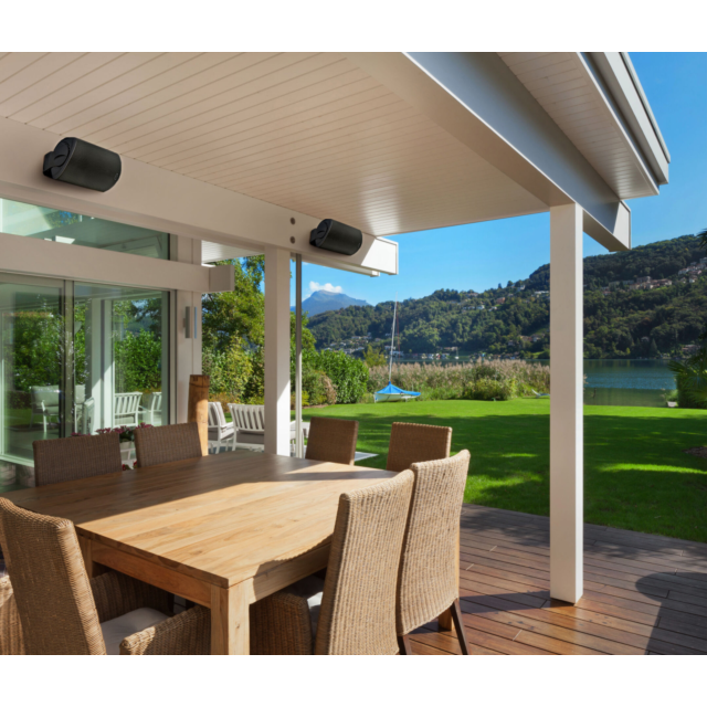 Polk Atrium 6 All-Weather Outdoor Loudspeakers with 5.25-Inch Drivers Pair Black