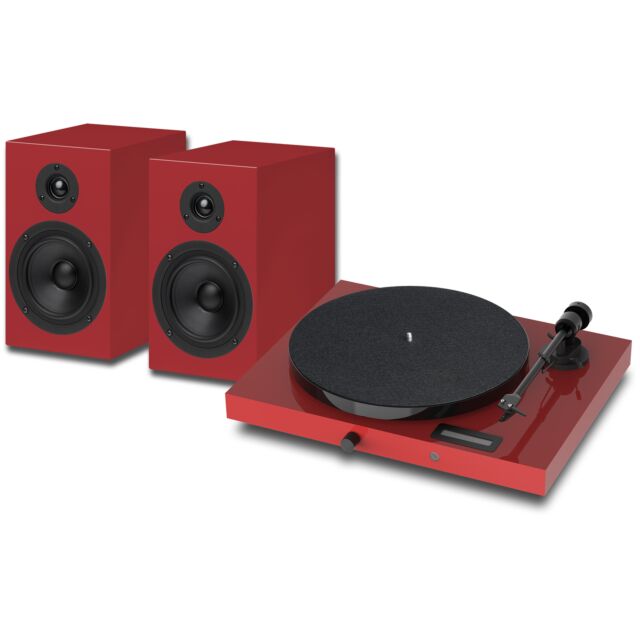 Pro-Ject JUKEBOXE1SET-WN Turntable Set With Speaker Box 5 Speakers Pair Walnut