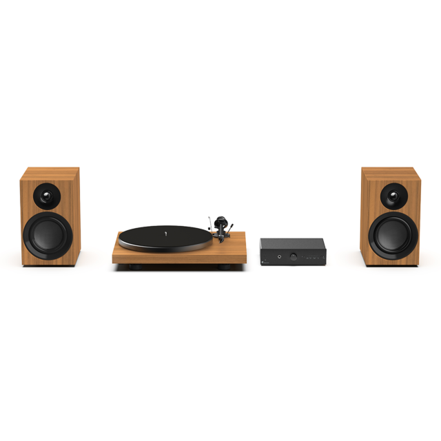 Pro-Ject Colourful Audio System E All in One Hi-Fi Stero System in Walnut