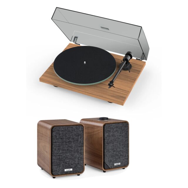 Pro-Ject T1 EVO Standard Turntable With Ruark Mr1 Mk3 Speakers Pair Bundle Hi-Fi Package