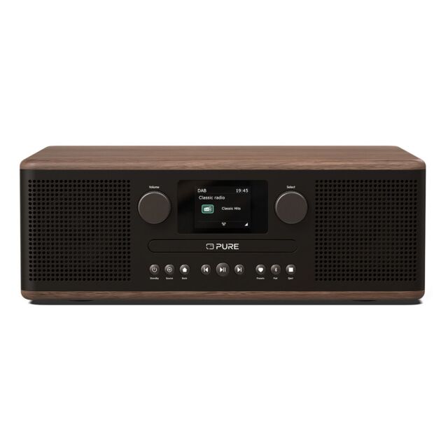 Pure CLASSICCD6-BK Dab+/Fm Radio With CD & Bluetooth Coffee Black - Open Box Clearance