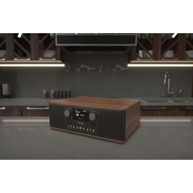Pure Claasic C-D6 Dab+/Fm Radio With CD & Bluetooth in Coffee Black