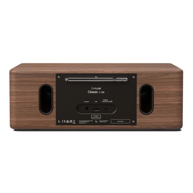Pure Claasic C-D6 Dab+/Fm Radio With CD & Bluetooth in Coffee Black