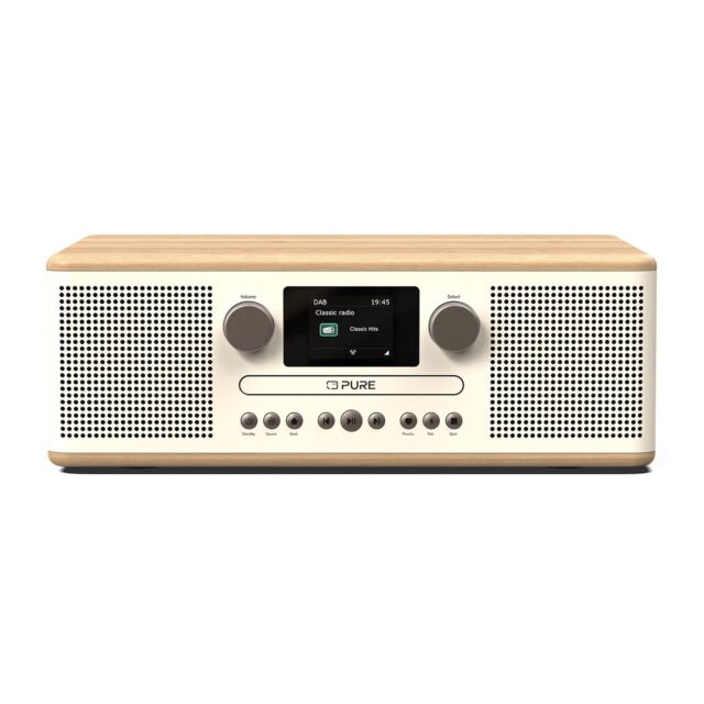Pure CLASSICCD6-WH Dab+/Fm Radio With CD & Bluetooth Cotton White - Open Box Clearance