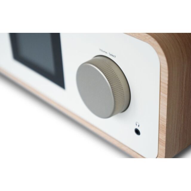Pure Classic Stereo DAB+/FM/Internet Radio Bluetooth Wi-Fi Wireless All-In-One Music System with Remote Control in Cotton White
