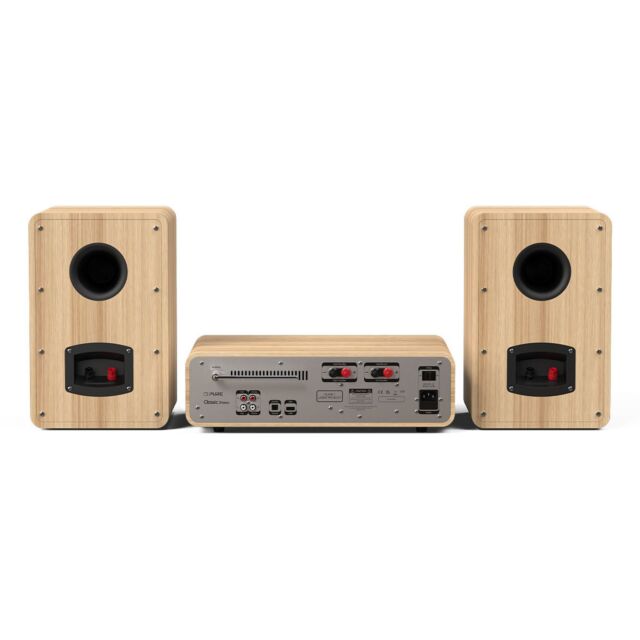 Pure Classic Stereo DAB+/FM/Internet Radio Bluetooth Wi-Fi Wireless All-In-One Music System with Remote Control in Cotton White