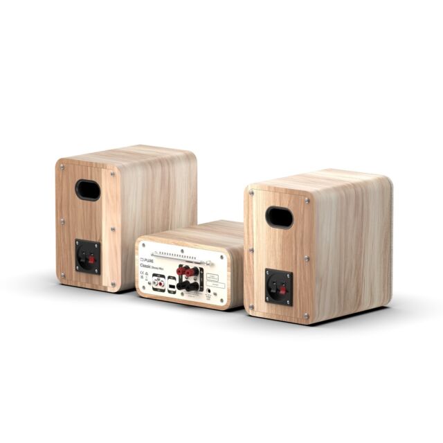 PURE Classic Stereo Mini Micro Stereo All in-one System with DAB+, FM and CD player White/Oak