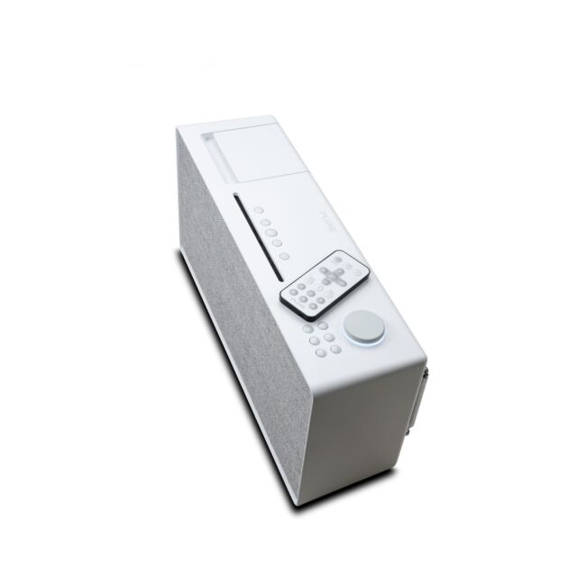 Pure Evoke Home all in one music system with Bluetooth, WiFi, DAB/FM Radio & CD in Cotton white