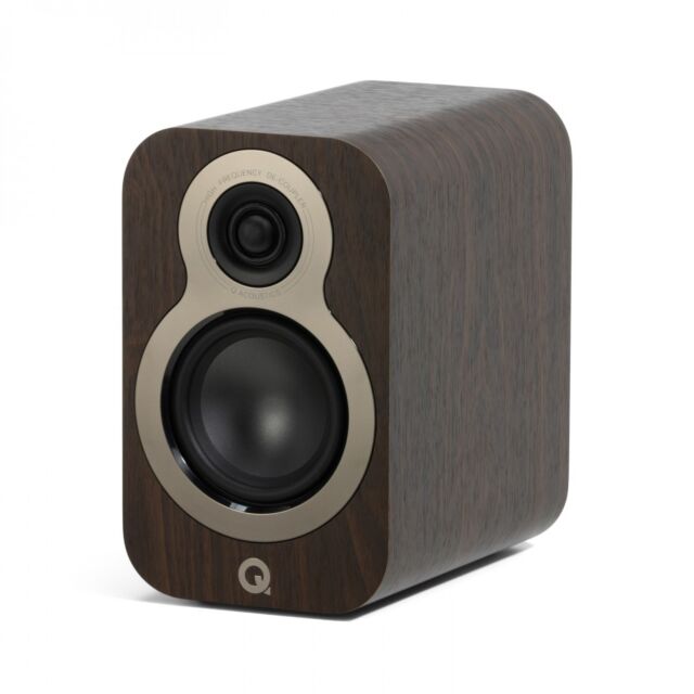 Q Acoustics 3010C 4 Inch Bookshelf Speakers Pair in Claro Walnut