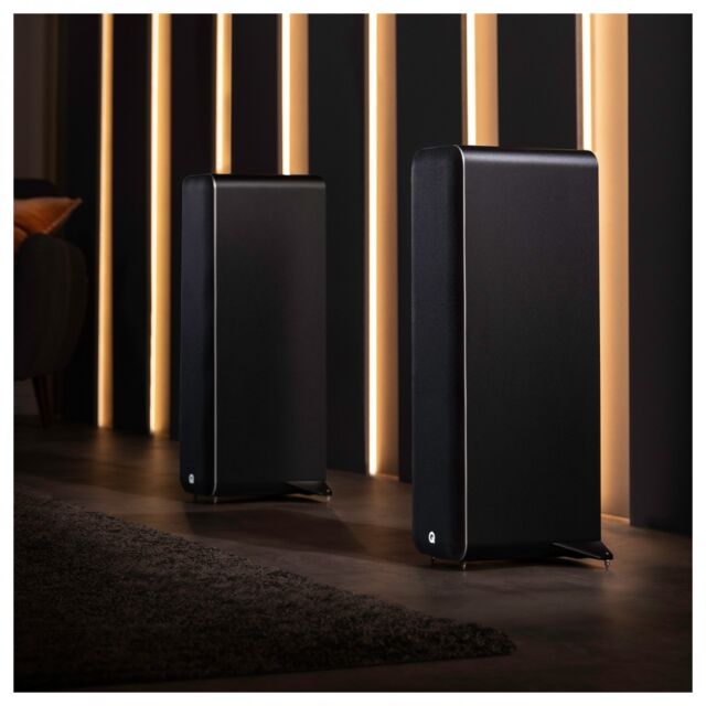 Q Acoustics M40 Bluetooth Powered Floor standing Speakers in Black